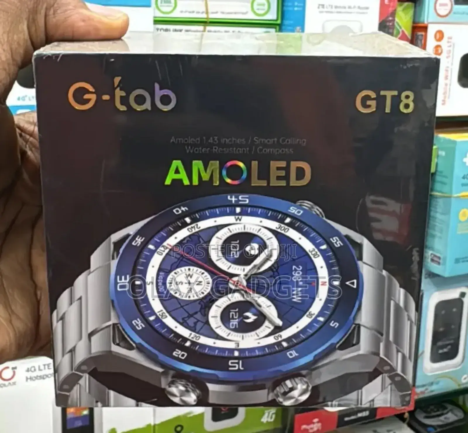 G-Tab GT8 Amoled Display Waterproof and Calling Smart Watch