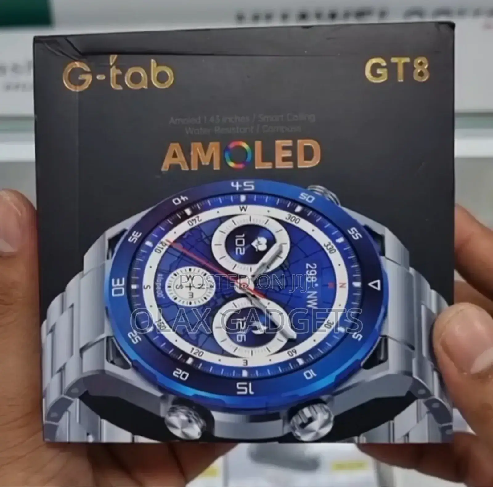 G-Tab GT8 Amoled Display Waterproof and Calling Smart Watch