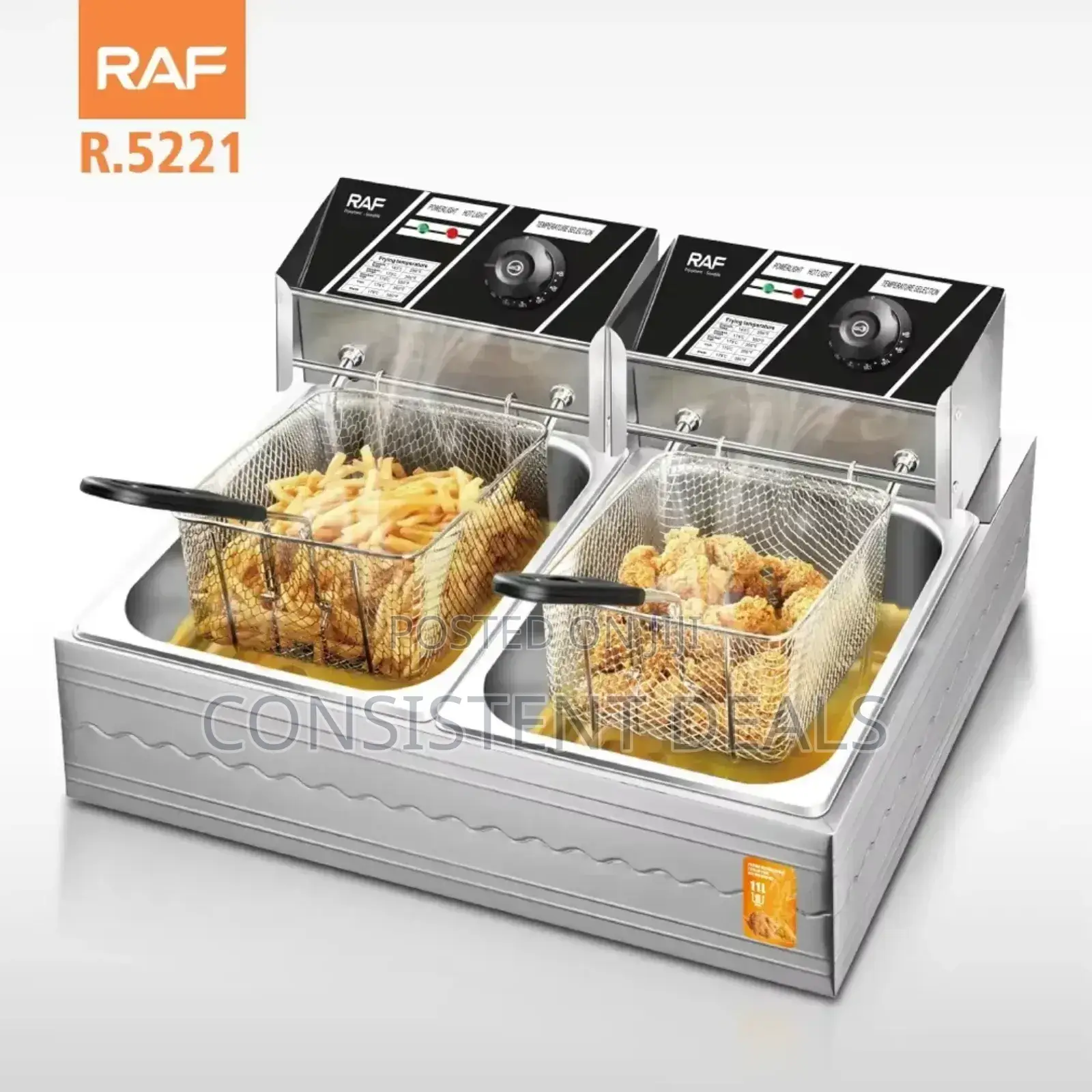 RAF 11L Double Deep Fryer