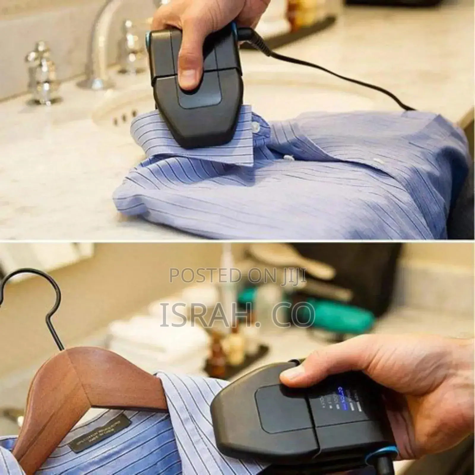 Collar Perfect Travel Folding Portable Iron - Black