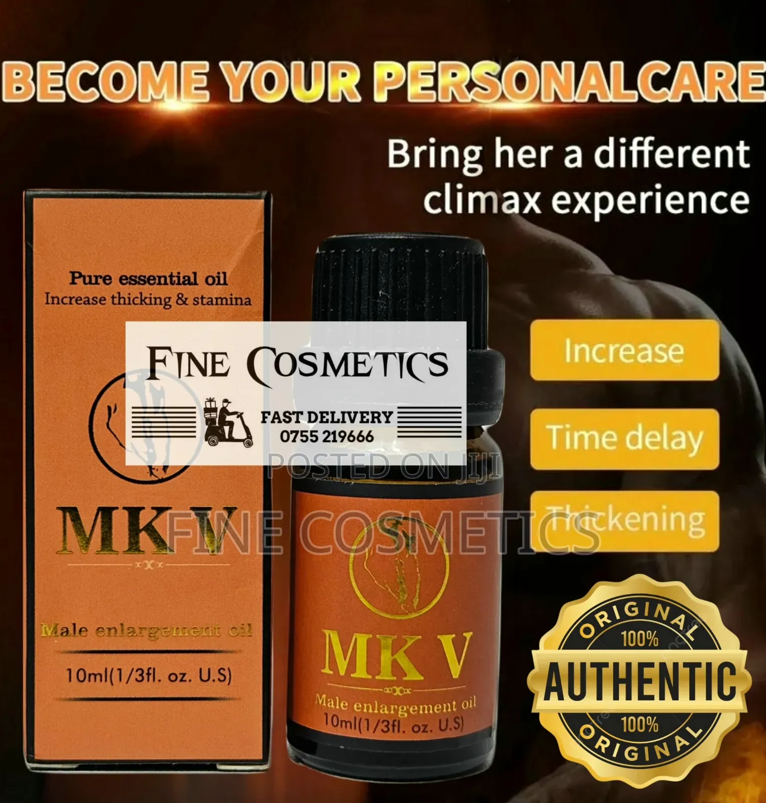 MK v. Male Enlargement Essential Oil for Size and Stamina