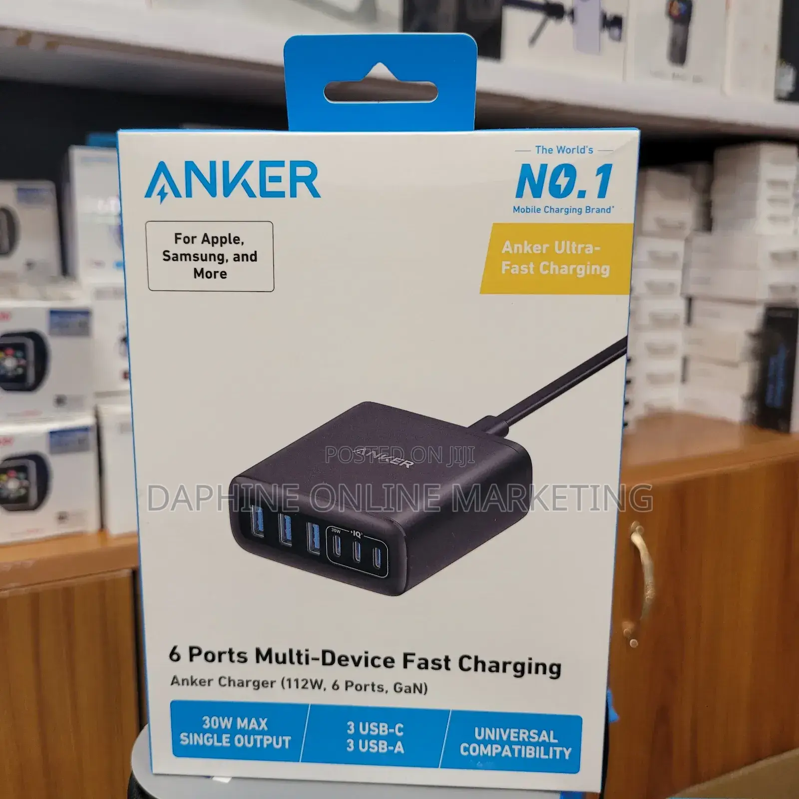 Anker 6 Multi Ports Fast Charging Ports 30w