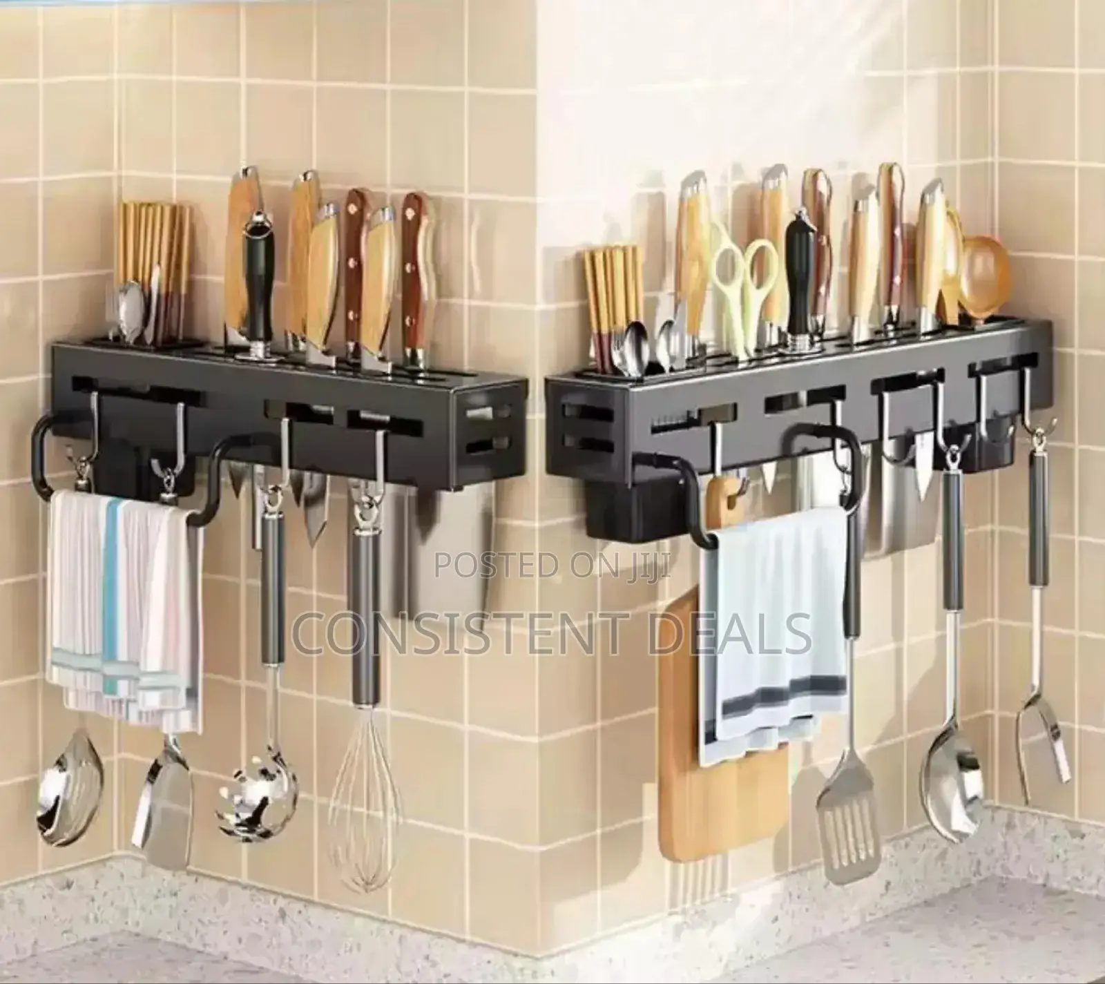 Wall Mounted Cutlery Organizer Holder