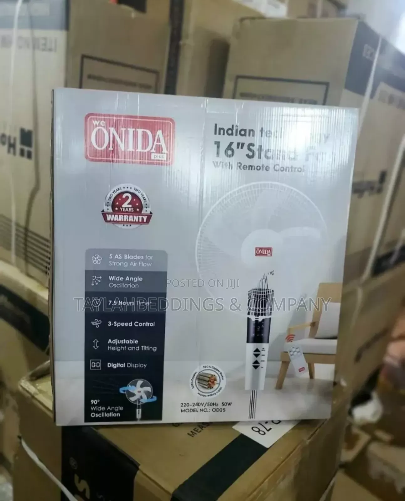 Onida Plus Remote Control 16′′ Stand Office Oscillating Electric Fan