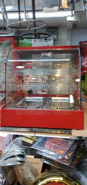 Commercial Food Display Warmer Hw-2p - 2 Trays,Glass Sliding