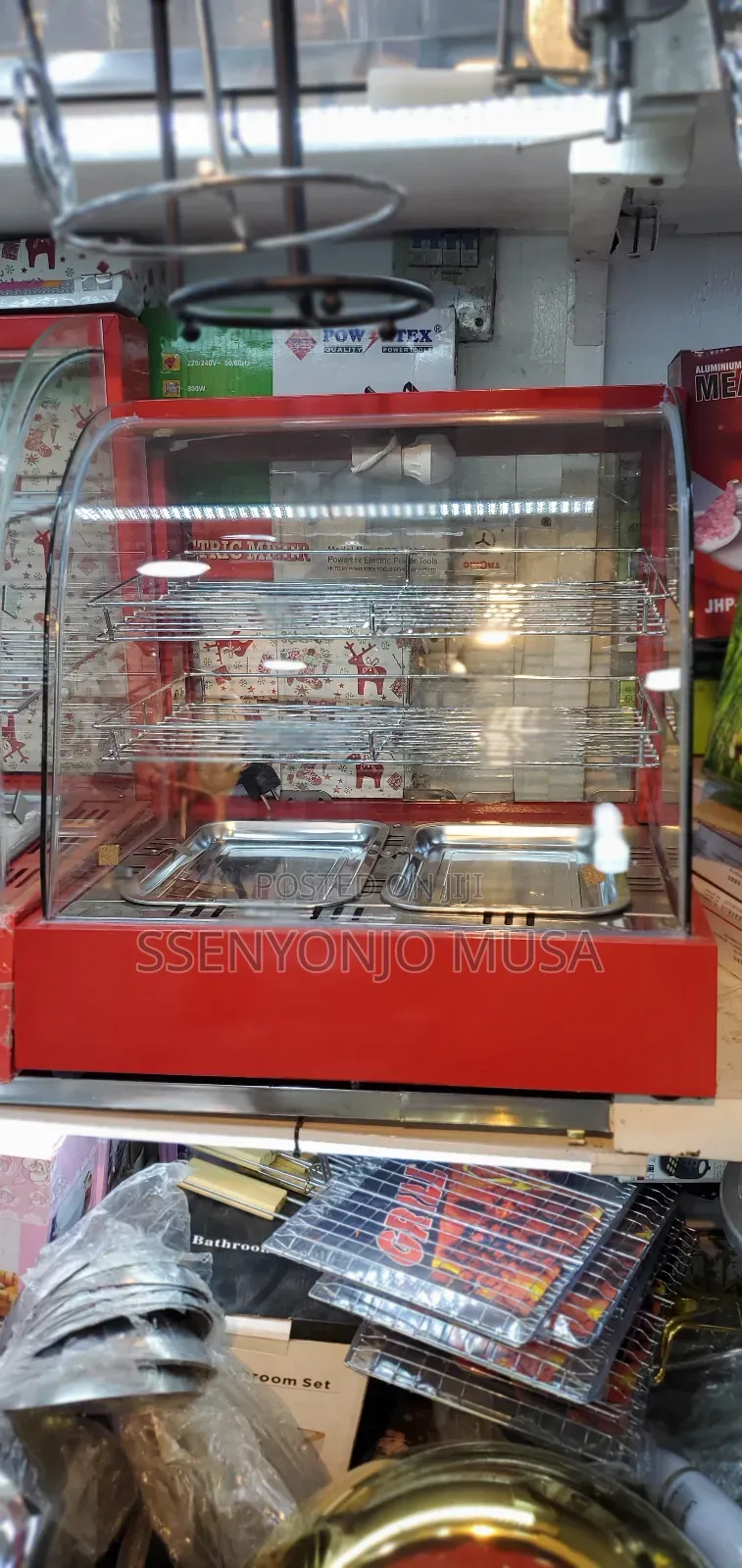 Commercial Food Display Warmer Hw-2p - 2 Trays,Glass Sliding