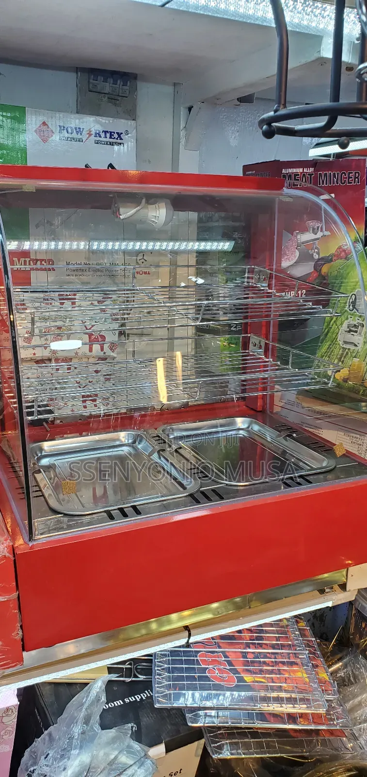 Commercial Food Display Warmer Hw-2p - 2 Trays,Glass Sliding