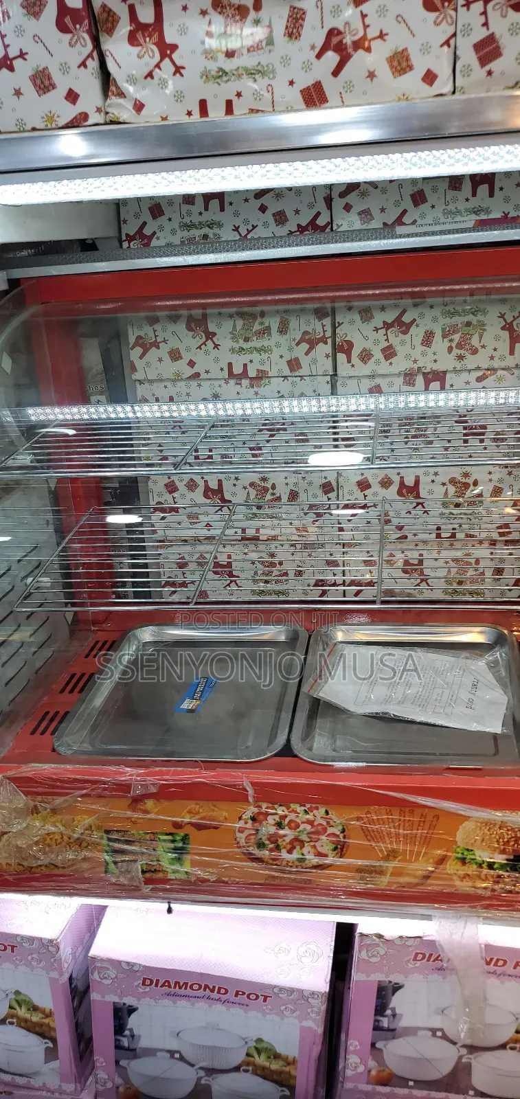 Commercial Food Display Warmer Hw-2p - 2 Trays,Glass Sliding
