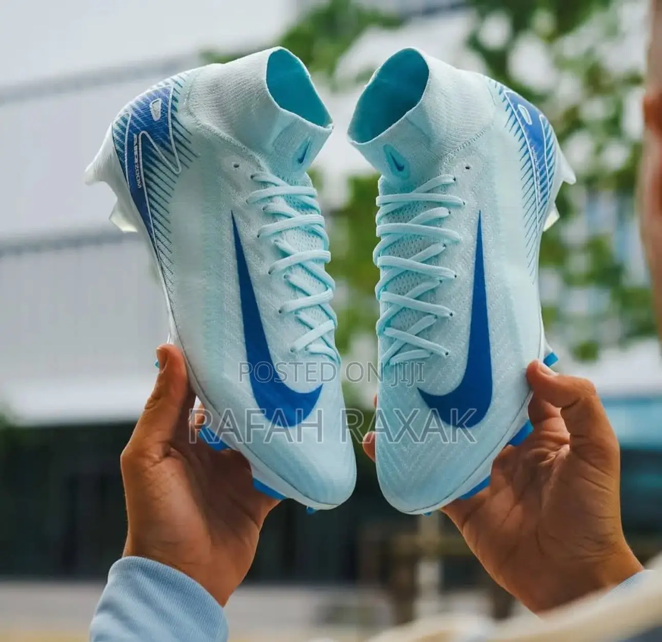 Light Blue Nike Zoom Mercurial Superfly 10 FG Football Boots