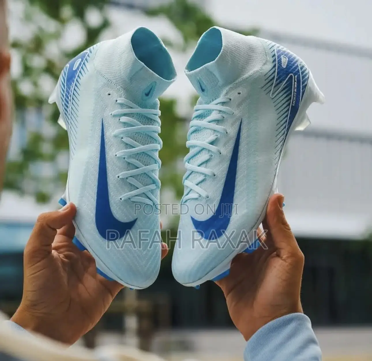 Light Blue Nike Zoom Mercurial Superfly 10 FG Football Boots