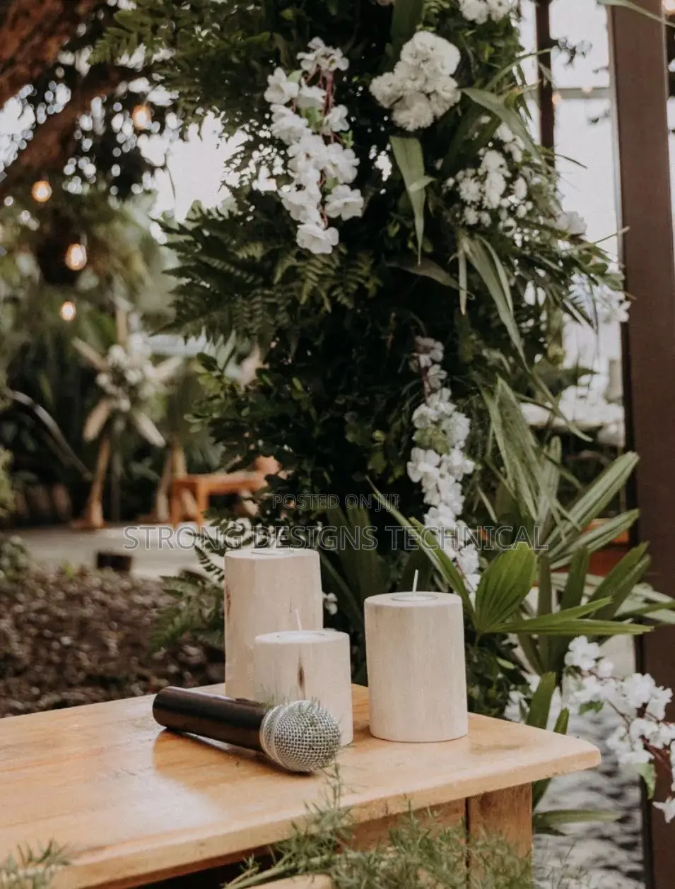A Trio of Wooden Candle Holders for Home Decoration