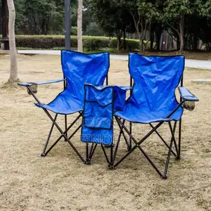 Portable Folding Double Seat Camping Chair Set With Canopy