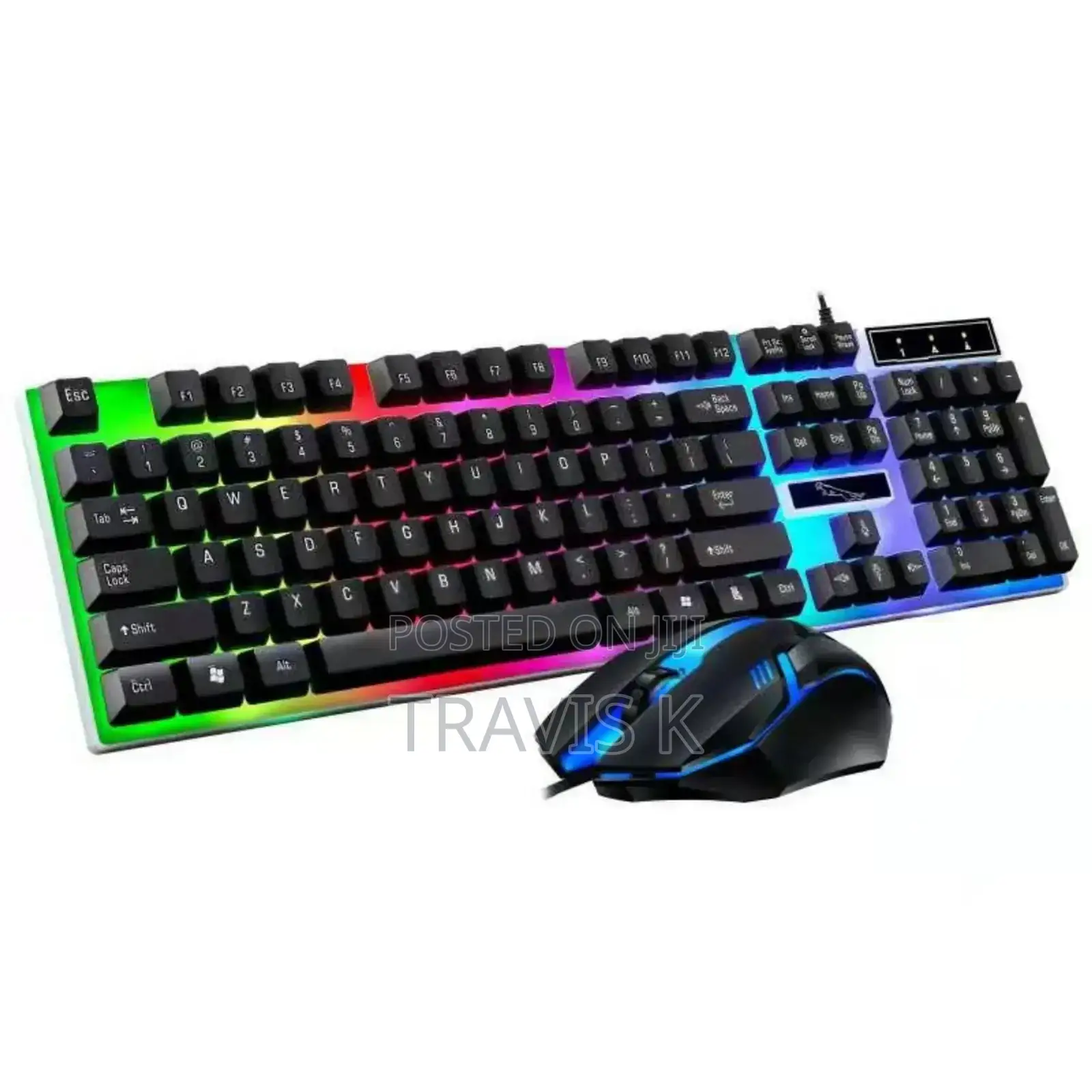 Wired Glowing Gaming Keyboard and Mouse Combo