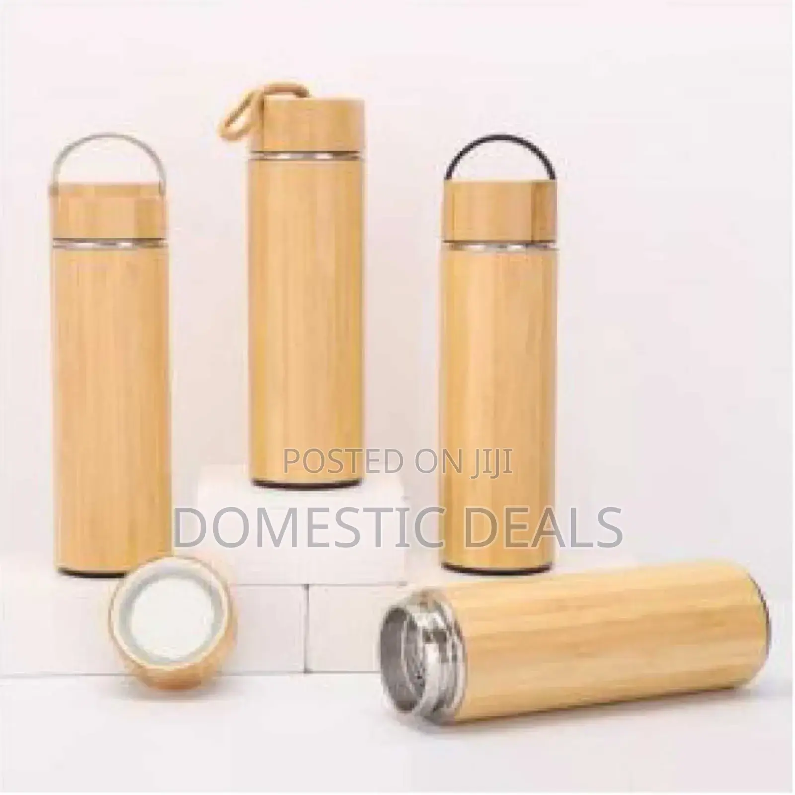 Bamboo Insulated Double Wall Travel Flask