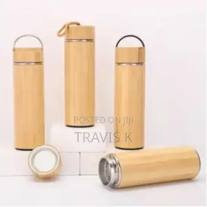 Bamboo Insulated Double Wall Travel Flask