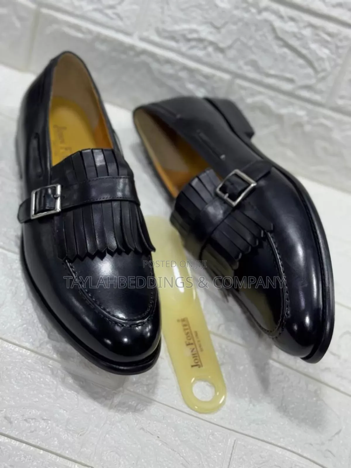 John Foster Leather Oxford Brown Formal Dress Shoes