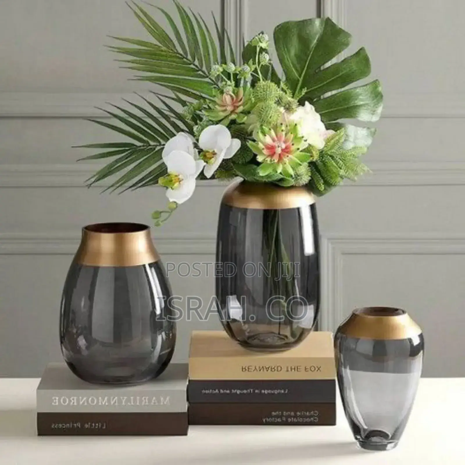 Glass Bowl, Flower Vase for Table, Living Room Kitchen Decor
