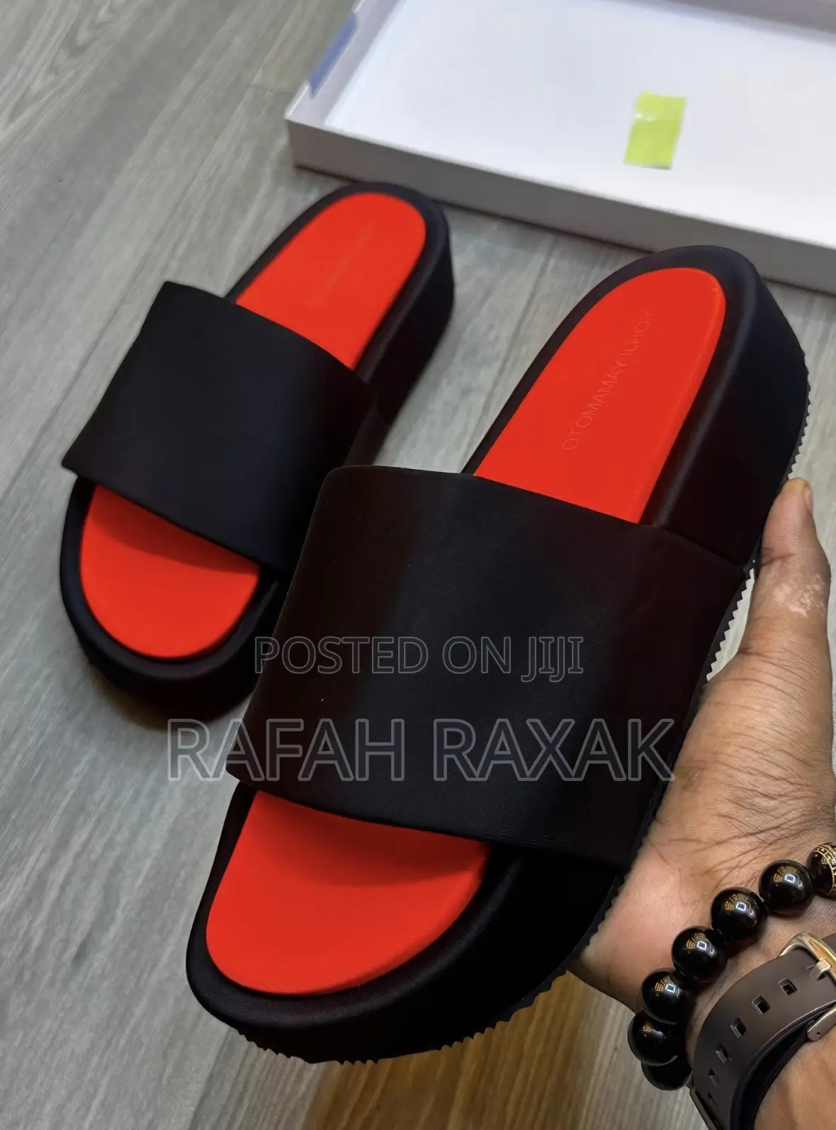 Original Black/Red Adidas Yohji Yamamoto Y-3 Push In Sandals