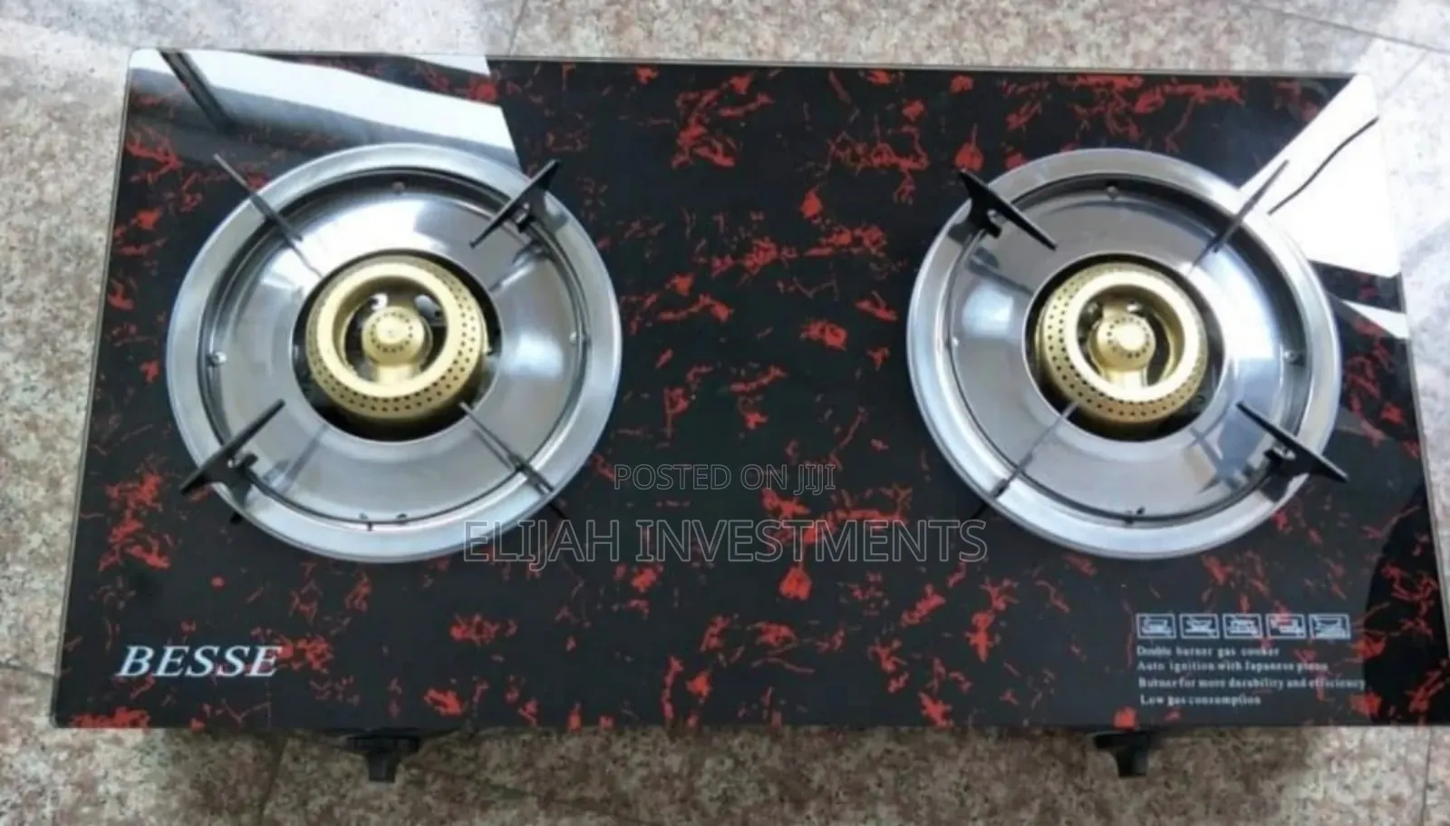 High Quality Besse Electric Double Burner Gas Cooker