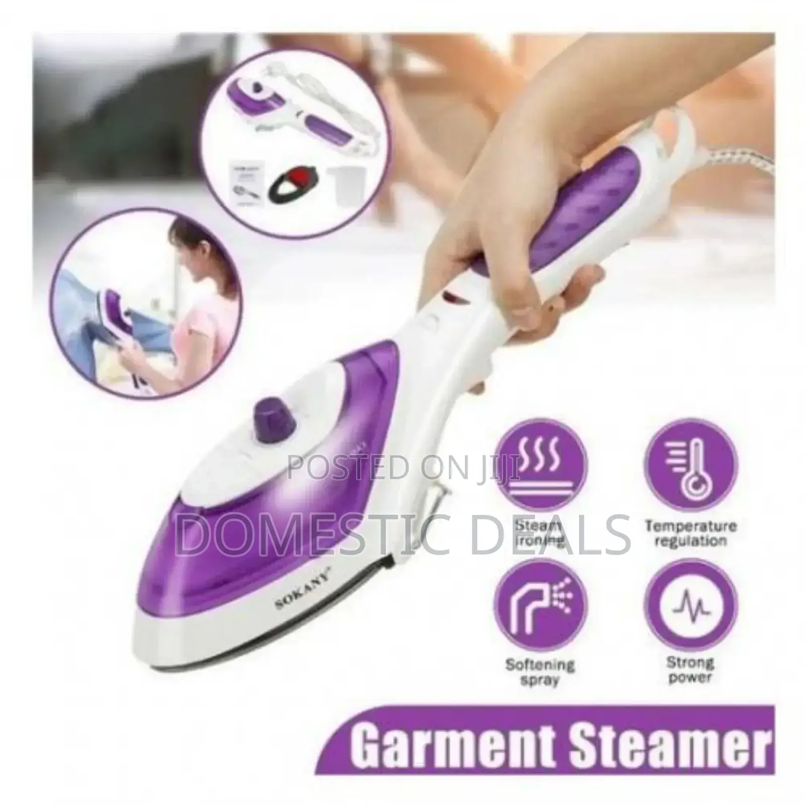 Portable Handheld Garment Steamer With Brush