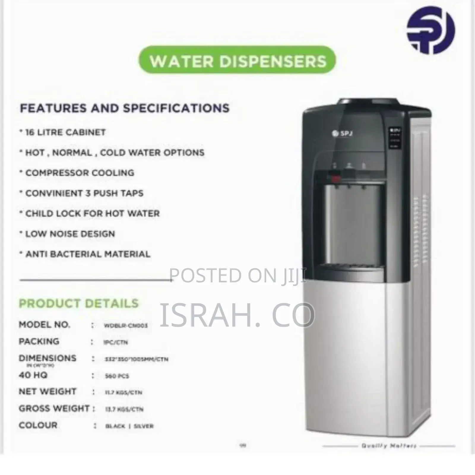 Hot, Normal Cold 3 Taps Water Dispenser_refrigerator,