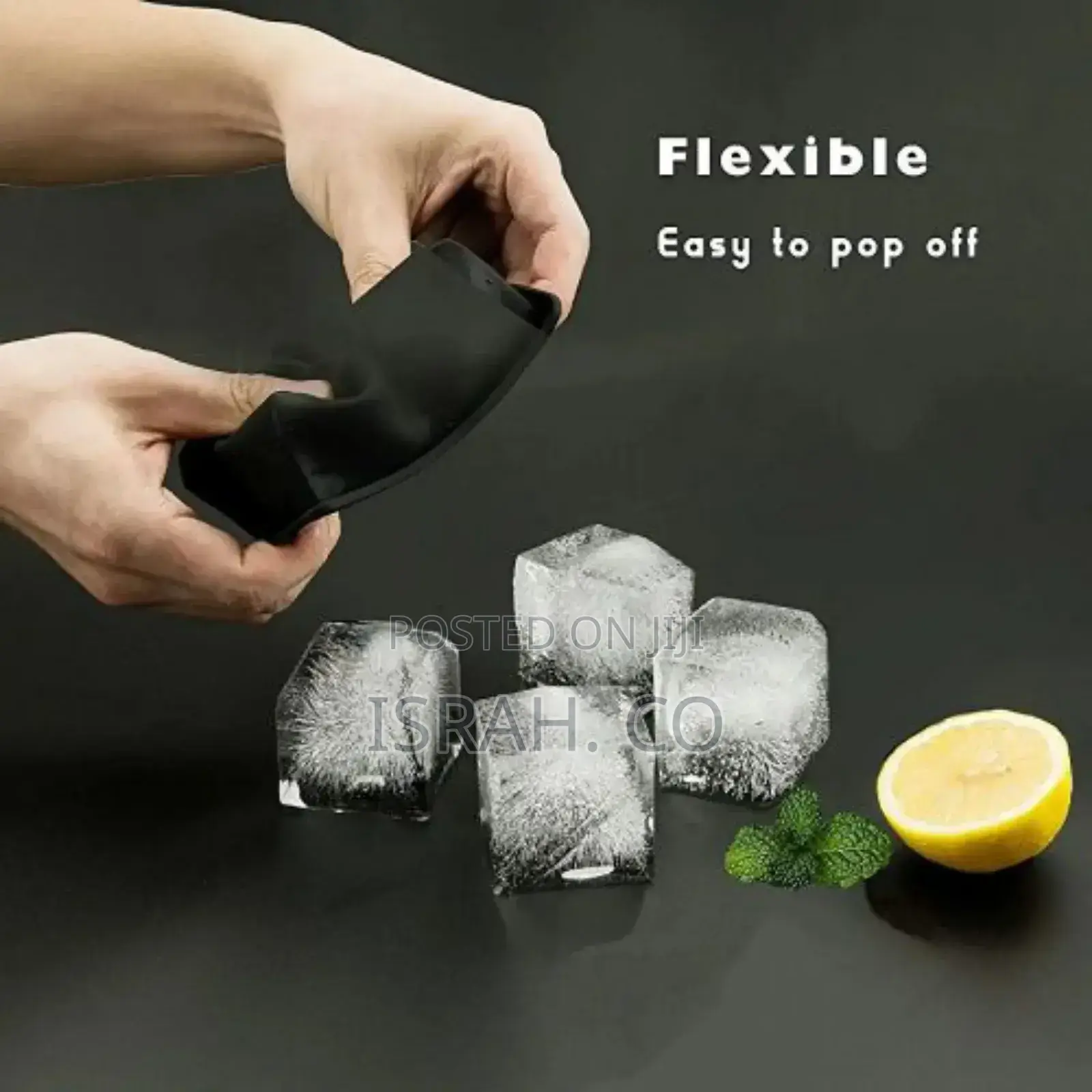 4 PC Diamond Ice Cube Mould Tray for Whisky Cocktail Water