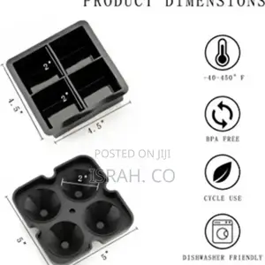 4 PC Diamond Ice Cube Mould Tray for Whisky Cocktail Water