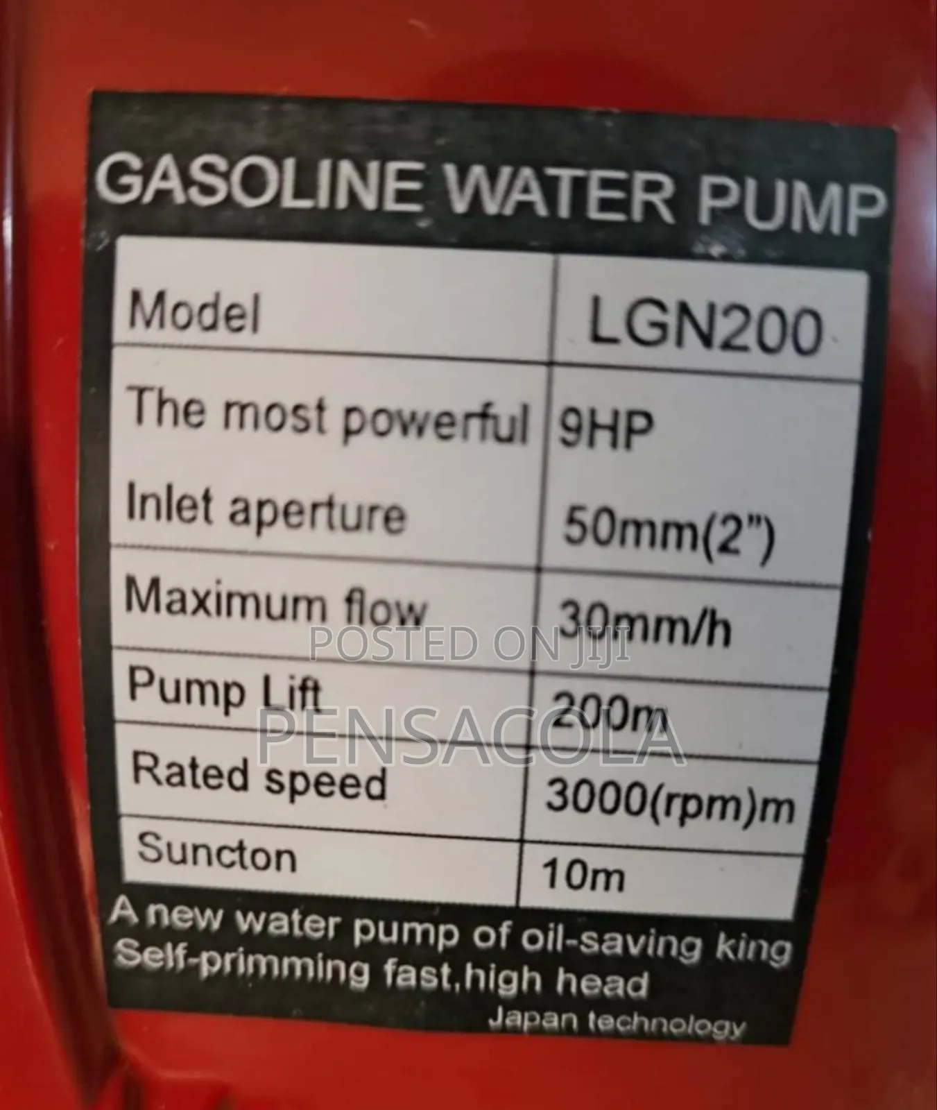 High Pressure Irrigation Pump 200m