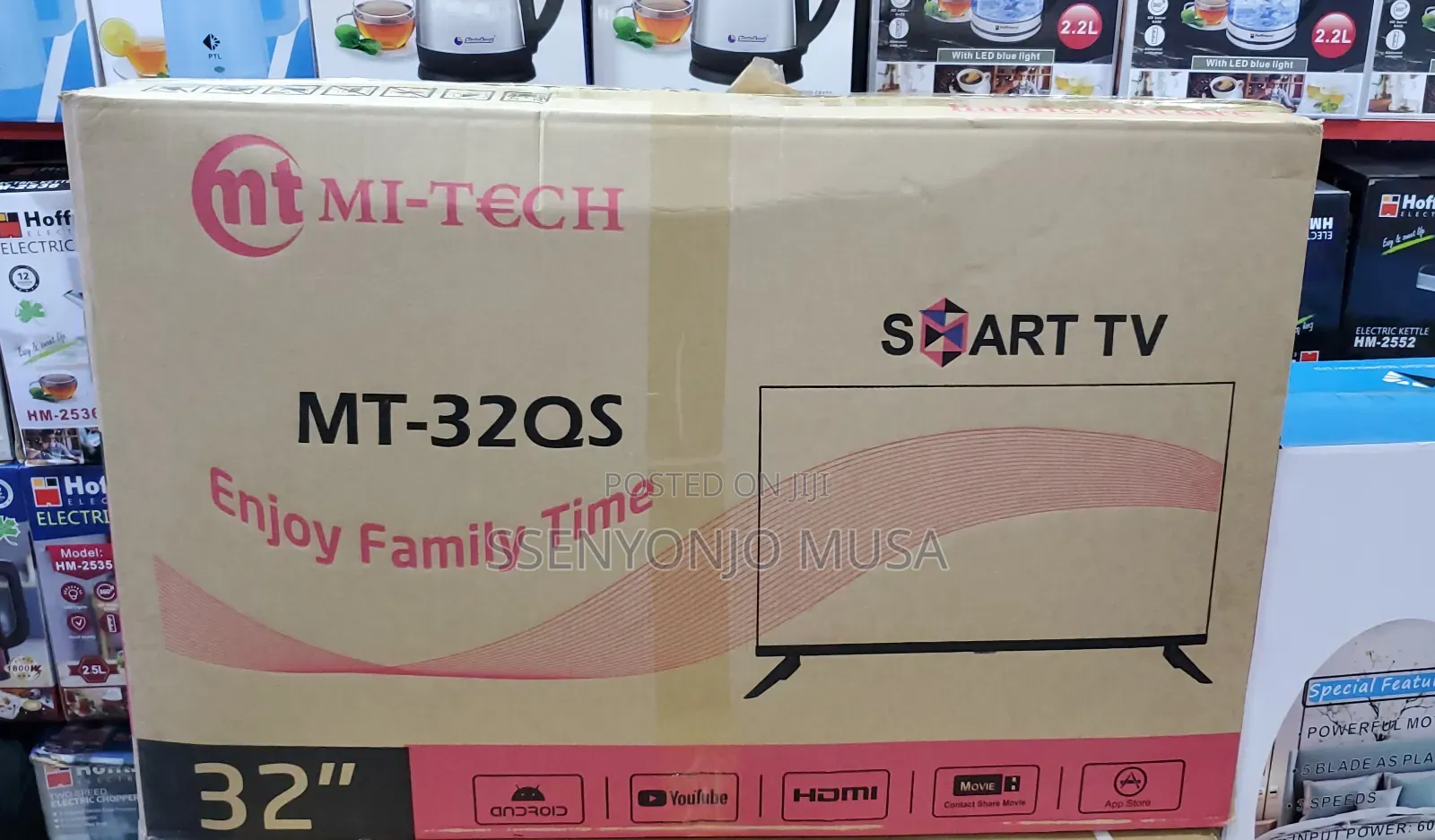 MI-TECH MT-32QS 32" Android Smart TV - Youtube, HDMI, Movie-