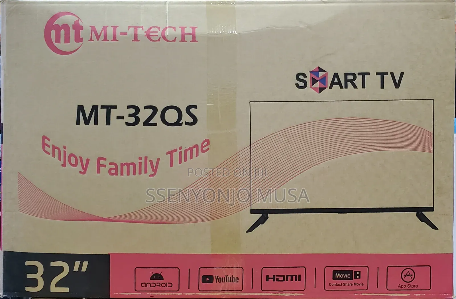 MI-TECH MT-32QS 32" Android Smart TV - Youtube, HDMI, Movie-