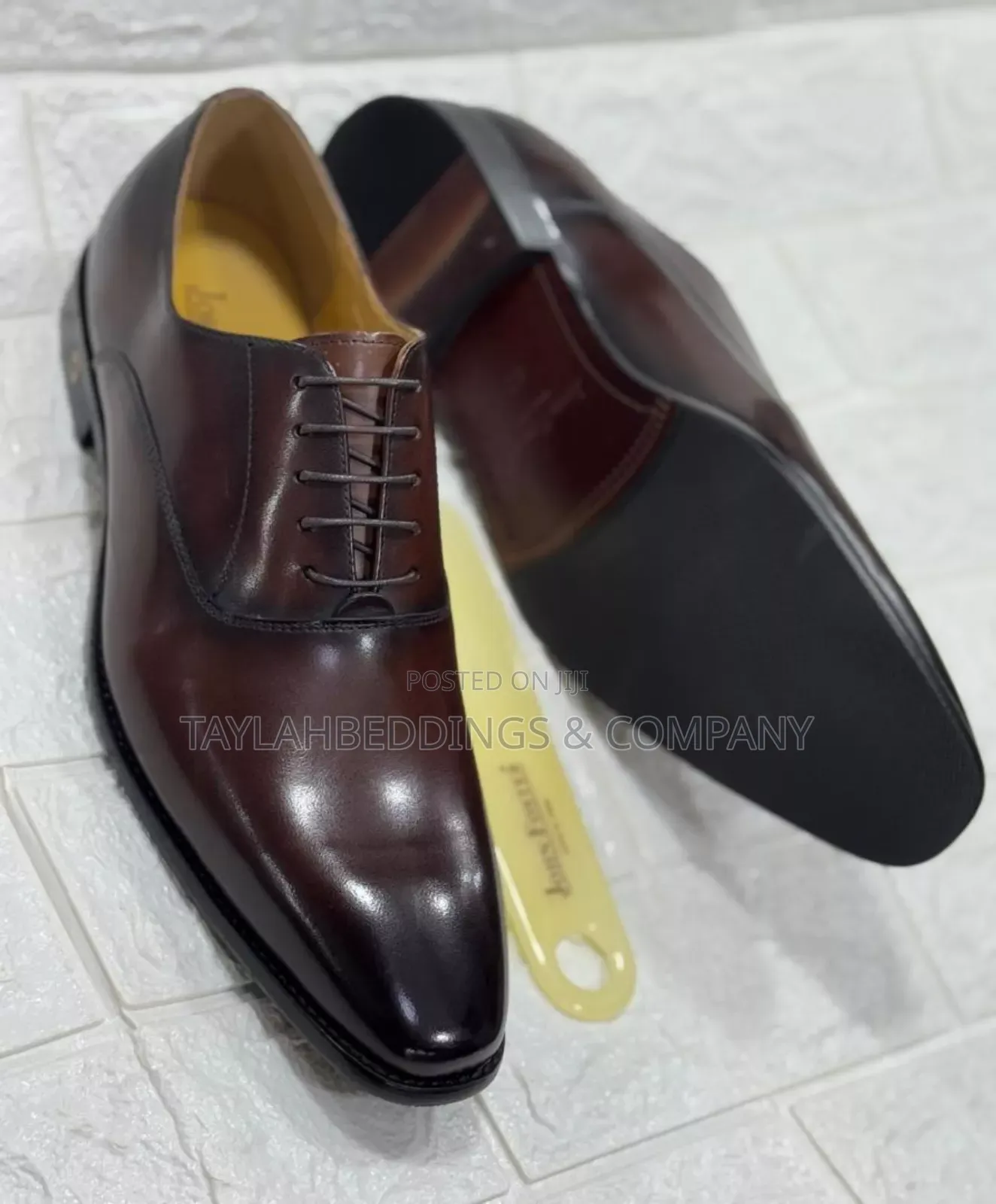 Men's Plain Toe Oxfords Brown
