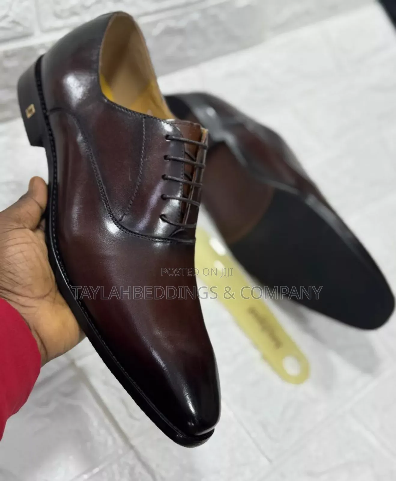 Men's Plain Toe Oxfords Brown