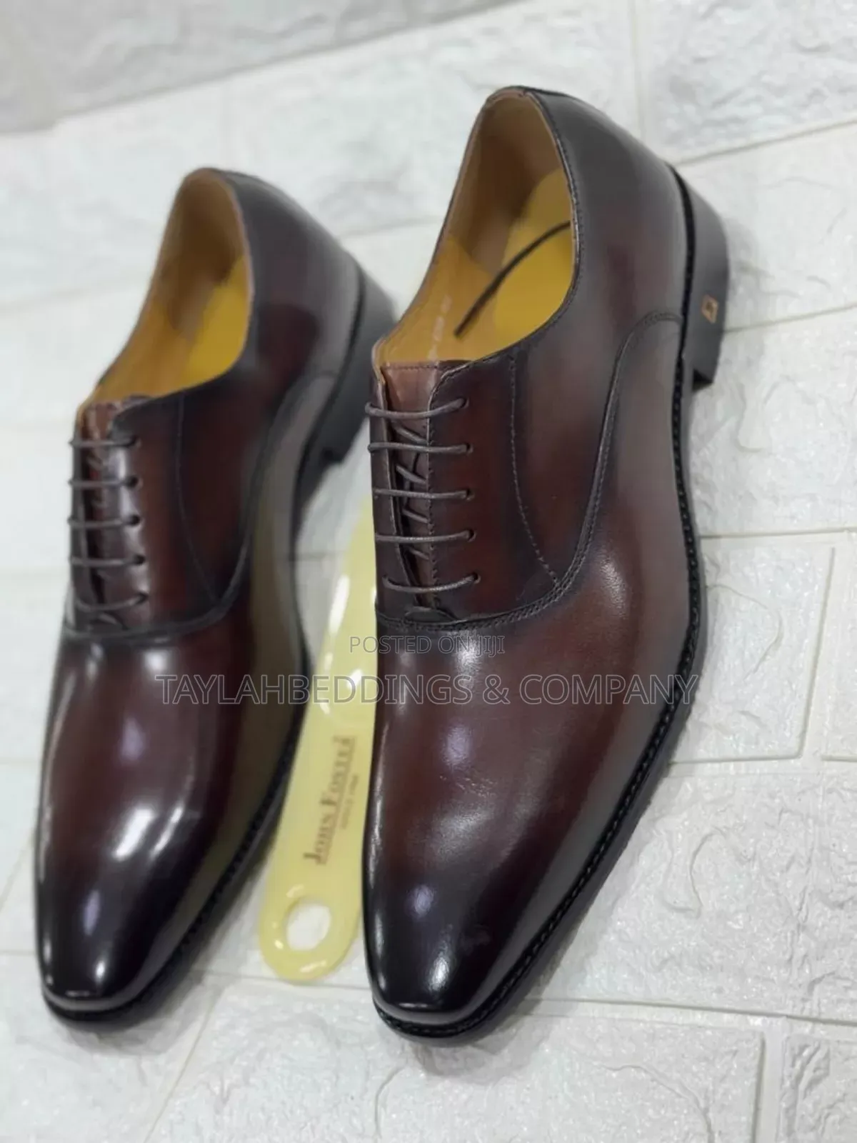 Men's Plain Toe Oxfords Brown