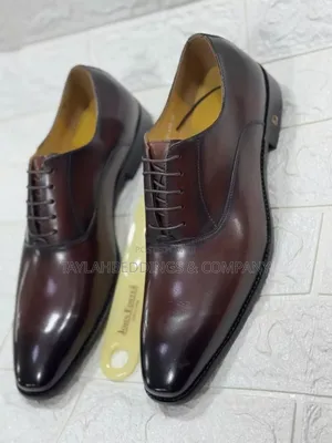 Men's Plain Toe Oxfords Brown