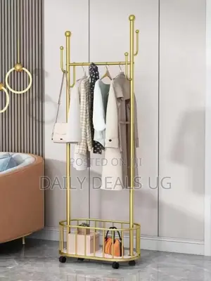 Metallic Gold Clothes Rack