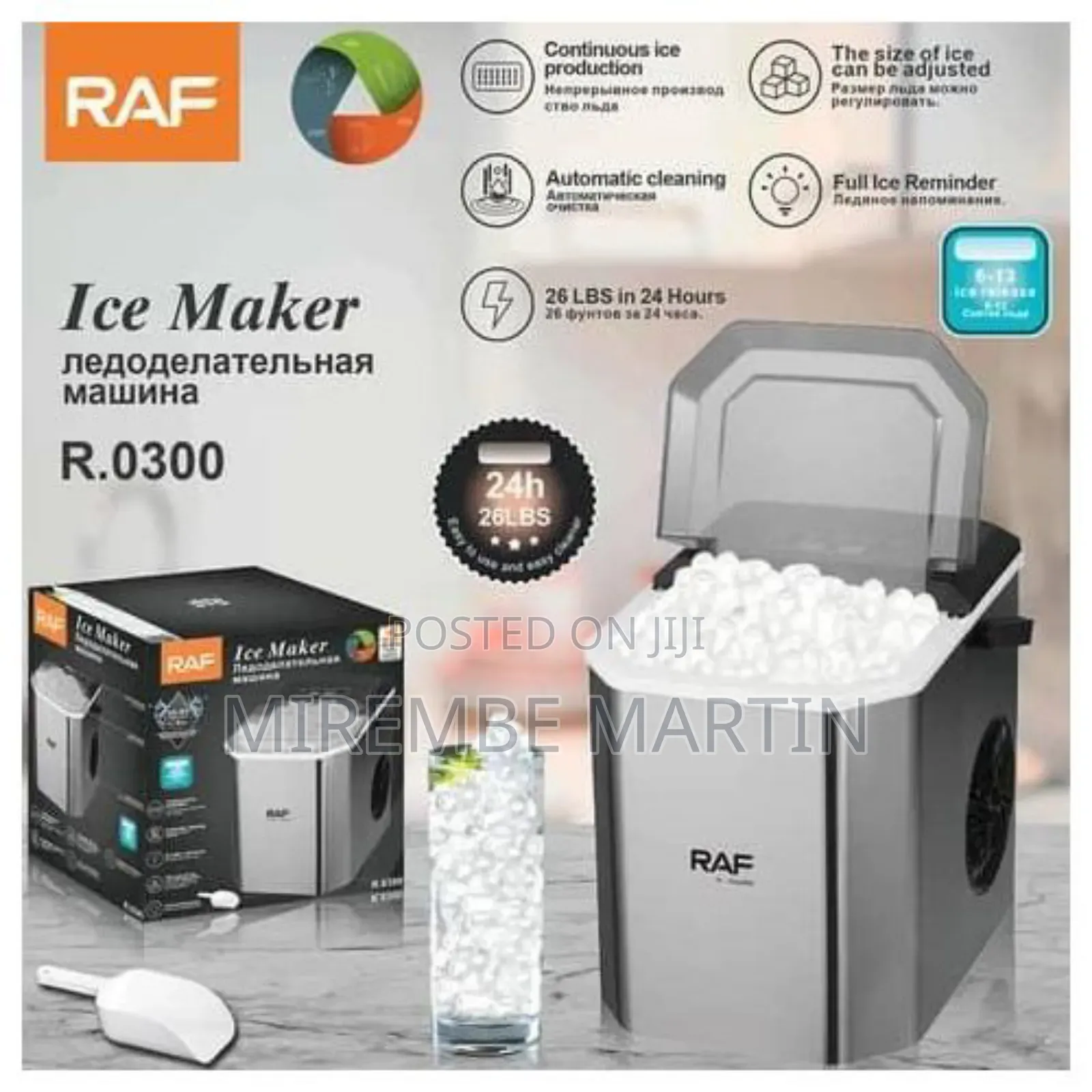 RAF Automatic Fast Countertop Ice Cube Maker Ice Machine