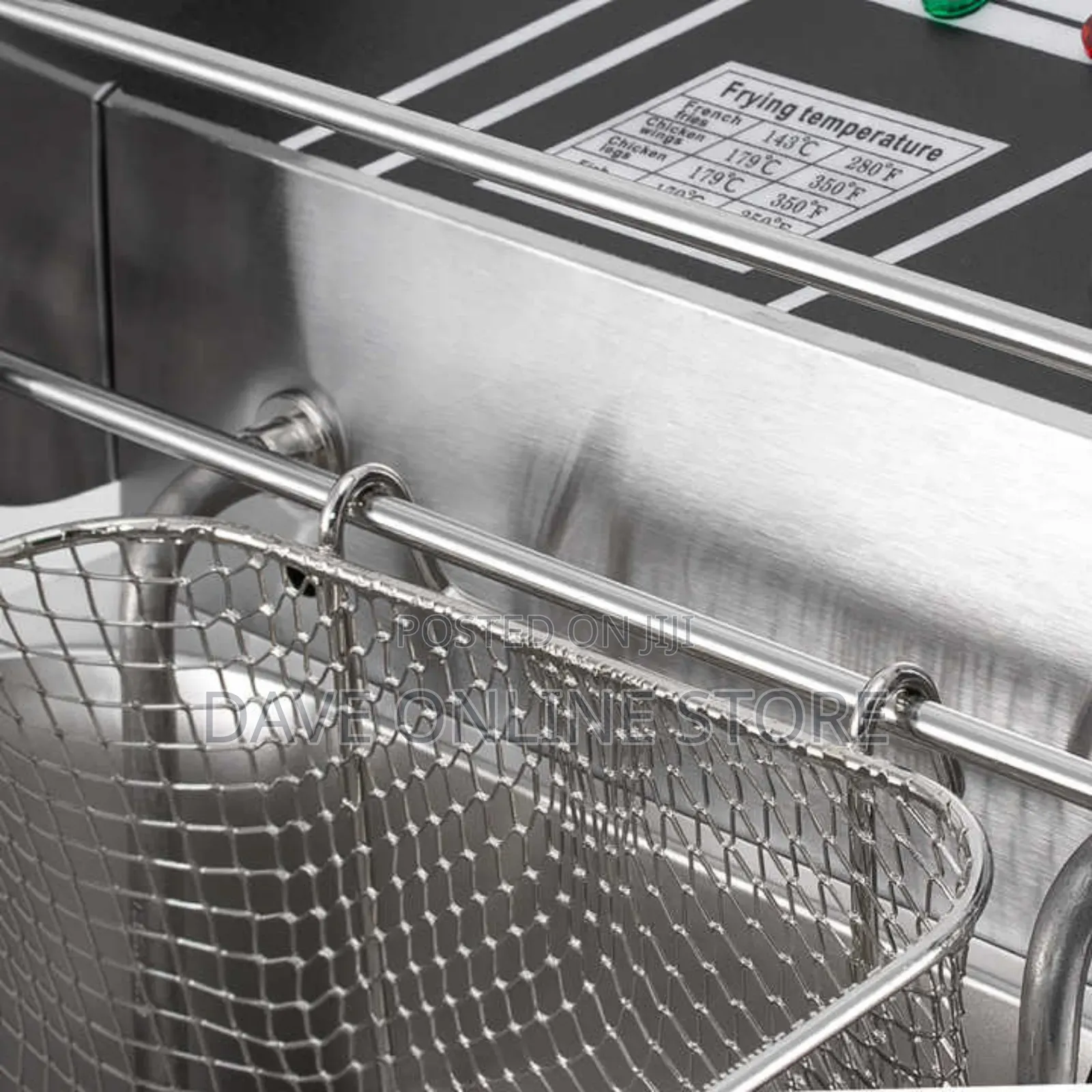 RAF Thickened Stainless Steel Big Capacity 5.5L Deep Fryer