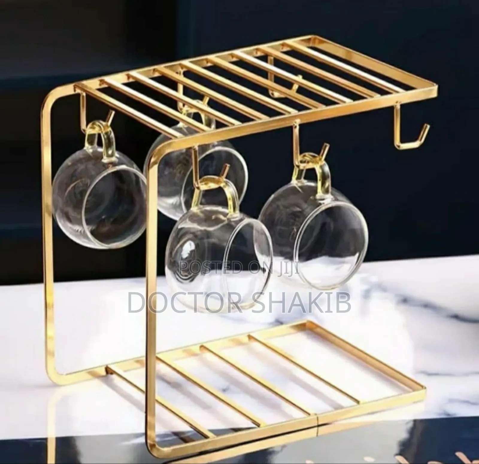 Unique Gold Coffee Cups Organizer