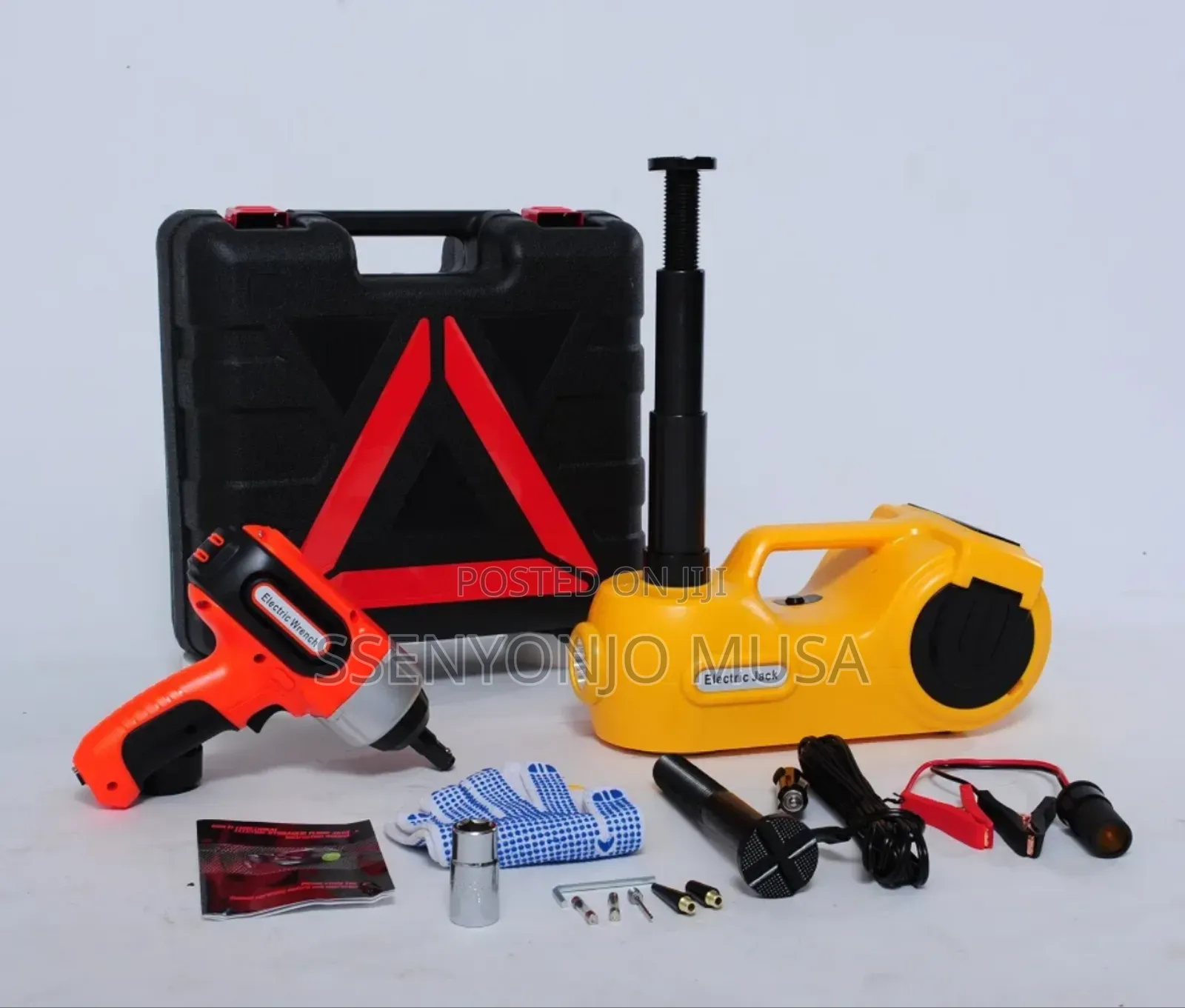 3-in-1 Electric Car Jack Kit - 5 Ton Hydraulic Lift