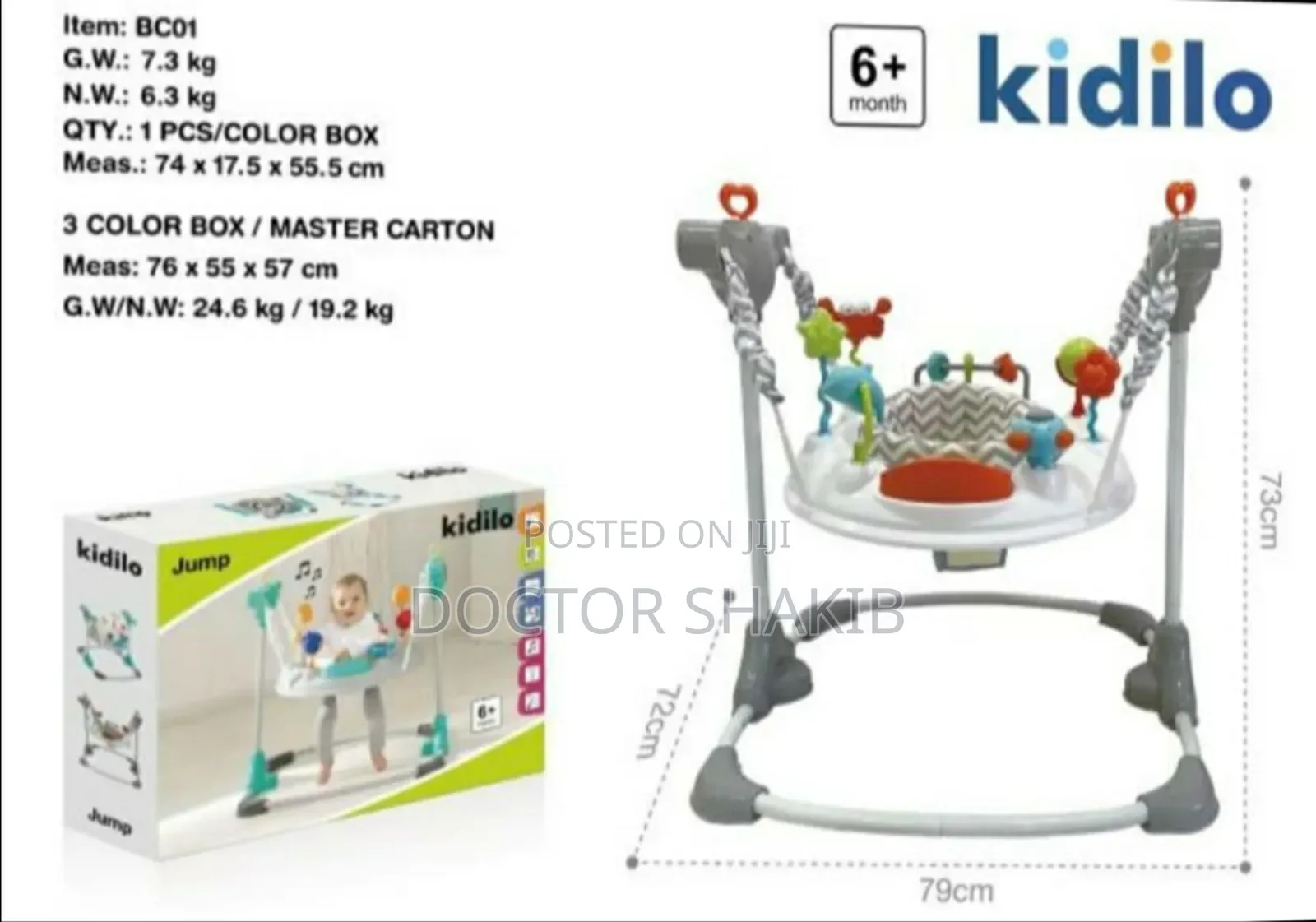 New Baby Jumper Trolley With 360 Rotatable Padded Seat