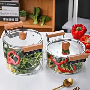 2.5L Soup Steam Pot Cooking Saucepan Glass Ramen Bowls