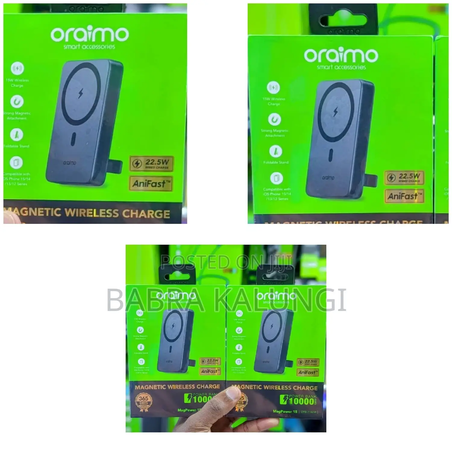 Oraimo Magpower 10000mah Wireless Charge Power Bank