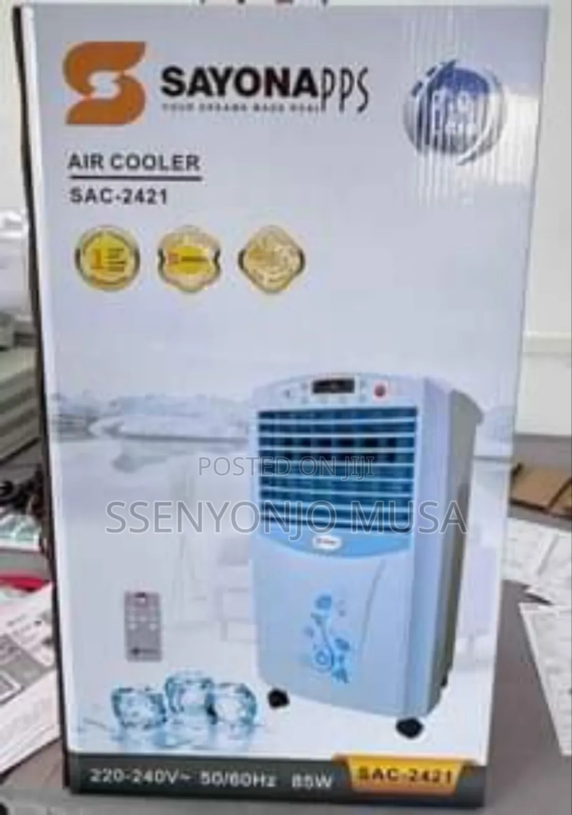 Sayona Sac-2421 Air Cooler - 7l Water Tank, 3 Modes, Remote-