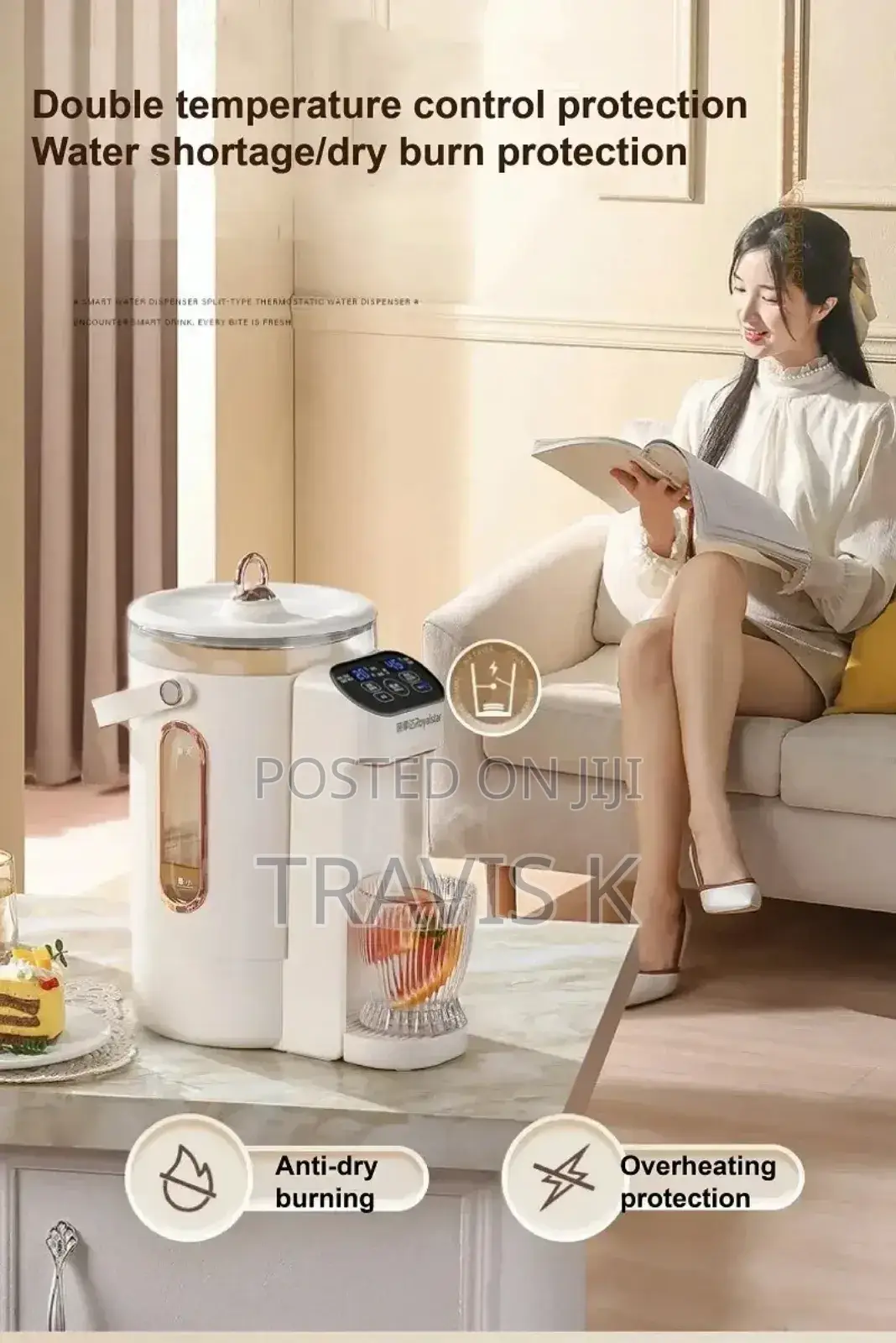 Raf 800w 3L Smart Electric Kettle Water Boiler