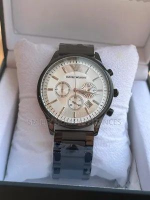 Emporio Armani Unisex Classy Wrist Watch Black Color