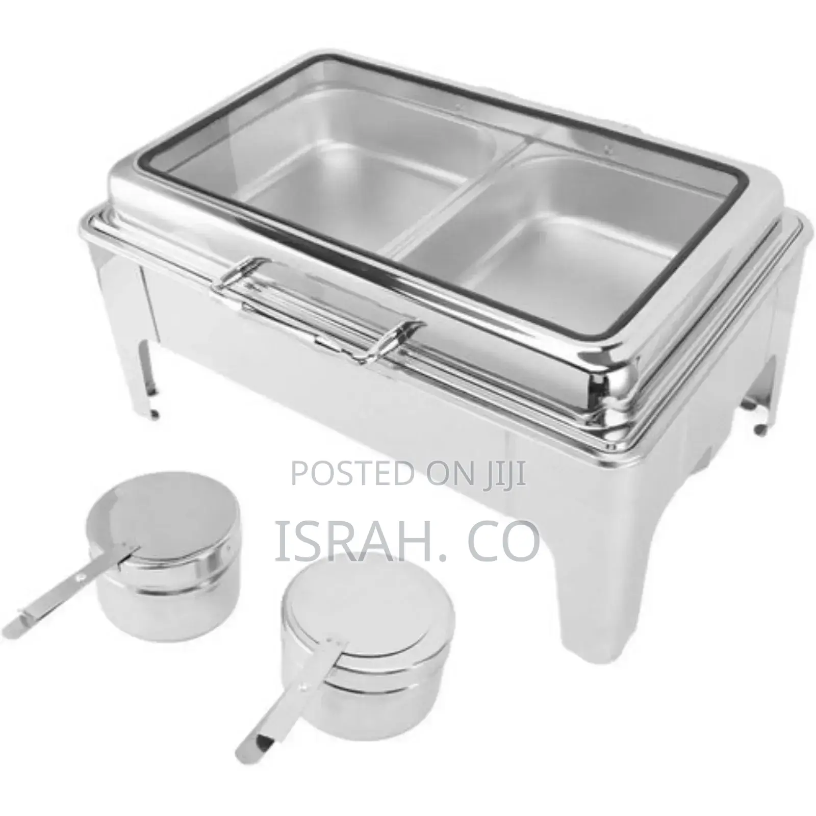 9L Double Compartment Rectangular Buffet Server Warming Tray