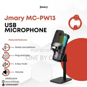 Jmary MC-PW13 RGB Light Plug and Play Desktop Microphone