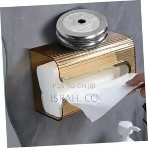 Photo - Wall Hanging Paper Box Paper Towels Holder Wall Mounted