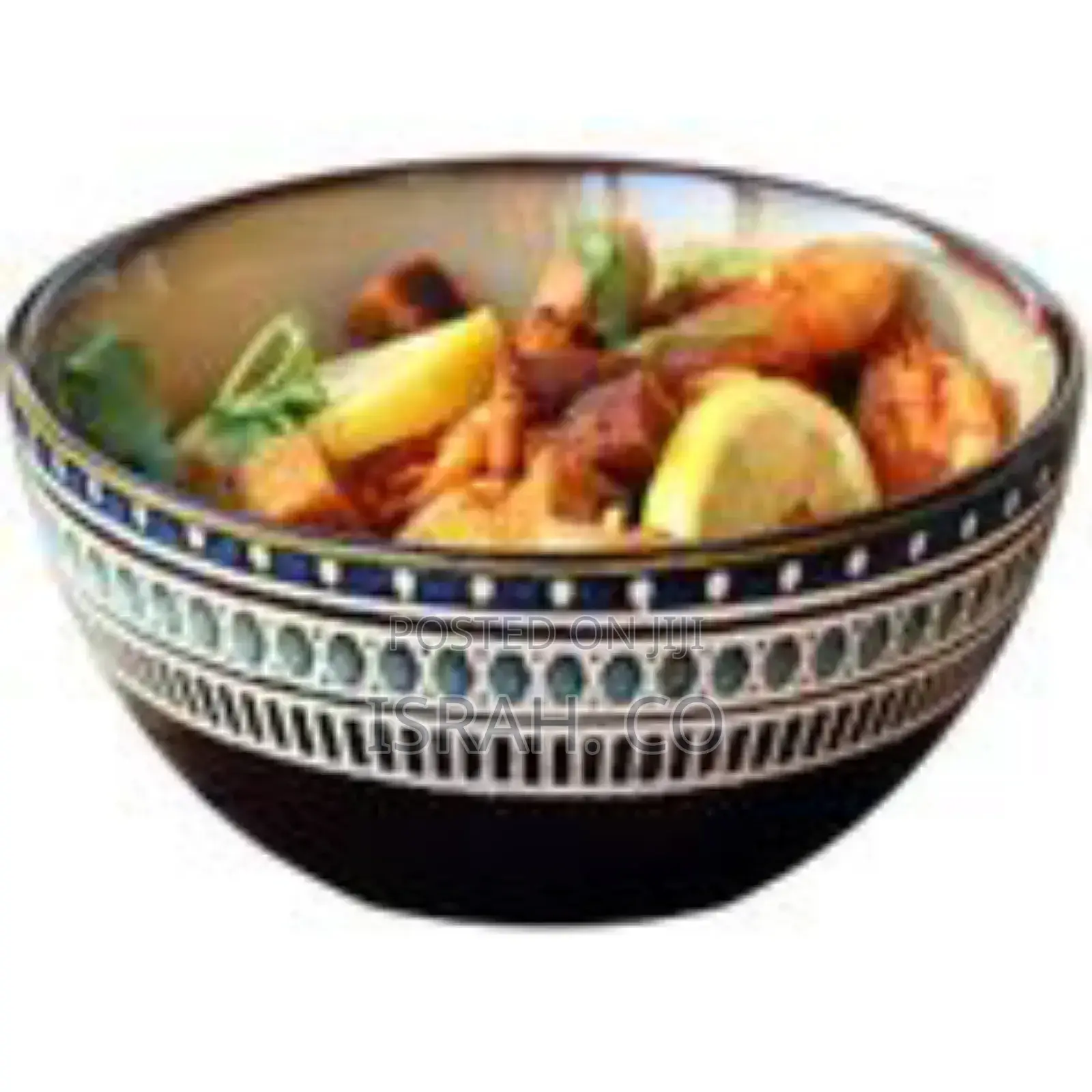 6 Piece Blue Dotted Stoneware Grain Salad Bowls