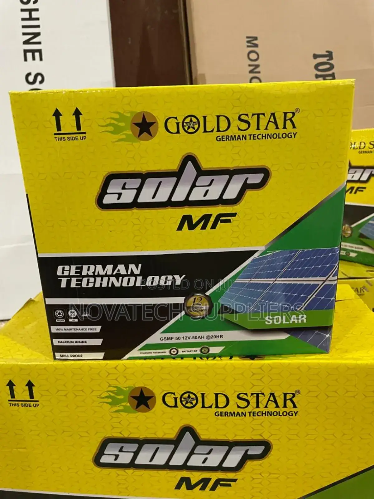 50ah Gold Star Maintenance Free Batteries Solis